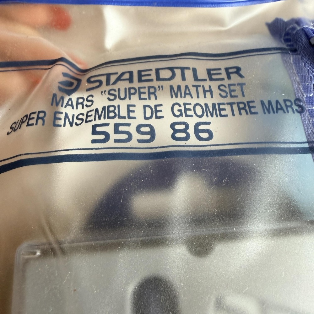 Staedtler Mars Super Math Set 11 Pc Blue Geometry Compass Ruler School Students - Picture 4 of 11